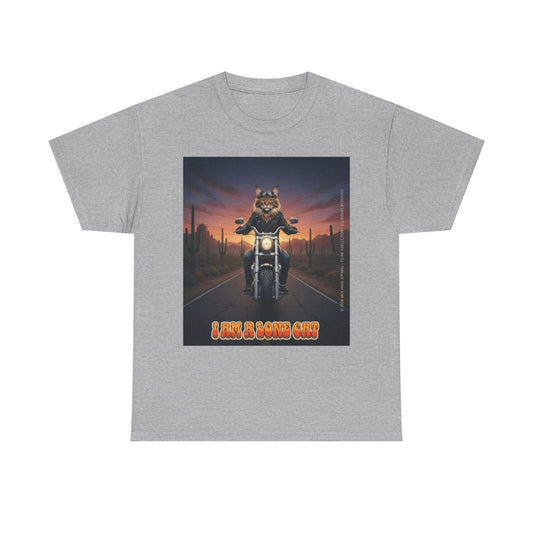 "I Am A Lone Cat" Feline Edition Tee — Retro Biker Graphic T-Shirt